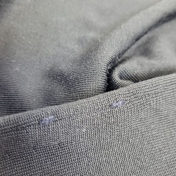 VINTAGE 70s Givenchy black stretch ribbed‎ 3/4 sleeve top S - Picture 7 of 10